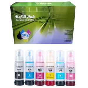 SKY 108 compatible 6-Color ink set for Epson L18050 L8050 Printers