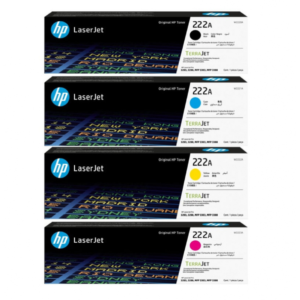HP 222A TerraJet Toner Cartridge 4-Colour Set | W2220A W2221A W2222A W2223A | HP LaserJet Pro 3201 3203 3303