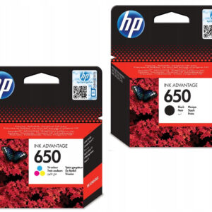 HP 650 Black & Tricolor Ink Cartridge Combo Set for HP DeskJet Ink Advantage 1015 1515 2515 3545 4645 5525 & More