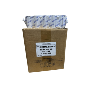 Emigo 57mm x 40m Thermal Paper Roll | for POS Printer/Card Machine | 100 Rolls