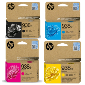 HP 938e EvoMore 4-Color set of High Capacity Ink Cartridges for HP Officejet Pro 9730 9110 9120 9130 9720 Series Printers