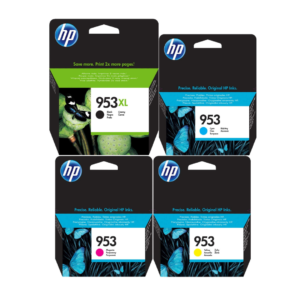 HP 953XL Black + HP 953 Colour Ink Set for HP OfficeJet Pro 7740 8210 8710 8720 8730 | Original