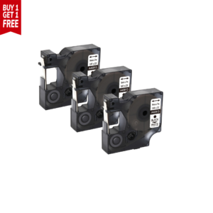 SKY 3-PCS Black on White 9mm x 7 meter Label Tape Cartridge for Dymo LM160 Label Printer