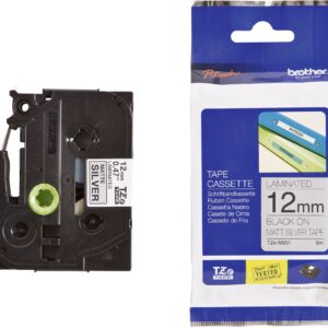 Brother TZe-M931 12mm Black on Matte Silver TZe tape for P-touch Label Printers