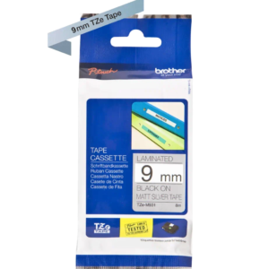 Brother TZe-M921 9mm Black on Matte Silver TZe tape for P-touch Label Printers