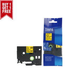 SKY Compatible TZe-631 Label Tape – 12mm Black on Yellow for Brother P-touch Printers