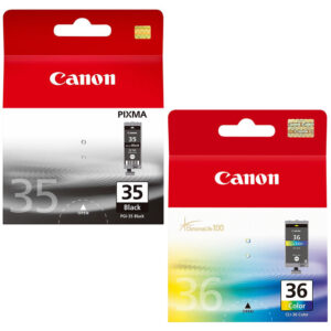 Canon PGI-35BK Black and CLI-36C Color Ink Cartridge set for PIXMA iP110 and TR150