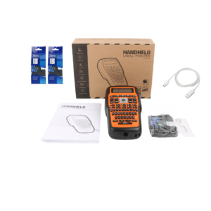 SKY E1000 Pro Portable Label Maker Bundle – With 3x 12mm TZe Tapes & Type-C Cable