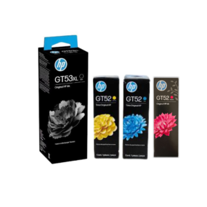HP GT53XL & GT52 Genuine 4-Color Ink Bottle Set | Original HP Ink Refill | Black, Cyan, Magenta & Yellow | For HP Smart Tank & Ink Tank Printers