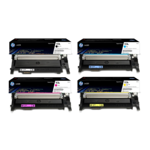 HP 117A Genuine 4-Colour CMYK Toner Multipack W2070A W2071A W2072A W2073A for HP Color Laser 150A 150NW MFP 178NW 179FNW | UAE