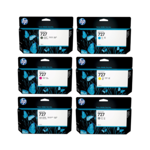 HP 727 130ml 6-Color Ink Cartridge set for HP DesignJet T920, T930, T1500, T1530, T2500, T2530 Plotters