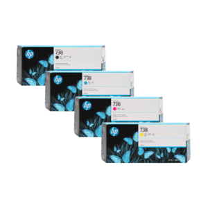 HP 738 4-color set 300ml High Capacity ink Cartridge for HP Design jet T850 and T950 Series