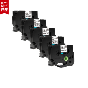 SKY 5-PCS Black on White Compatible TZe-221 9mm 0.35 Inch Laminated TZ Tape for Brother P Touch H110 D400 D210 Label Printers