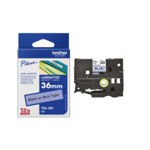 Brother TZe-561 36mm Black on Blue TZe tape for P-touch Label Printers