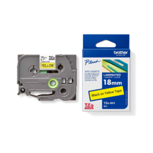 Brother TZe-641 18mm Black on Yellow TZe tape for P-touch Label Printers